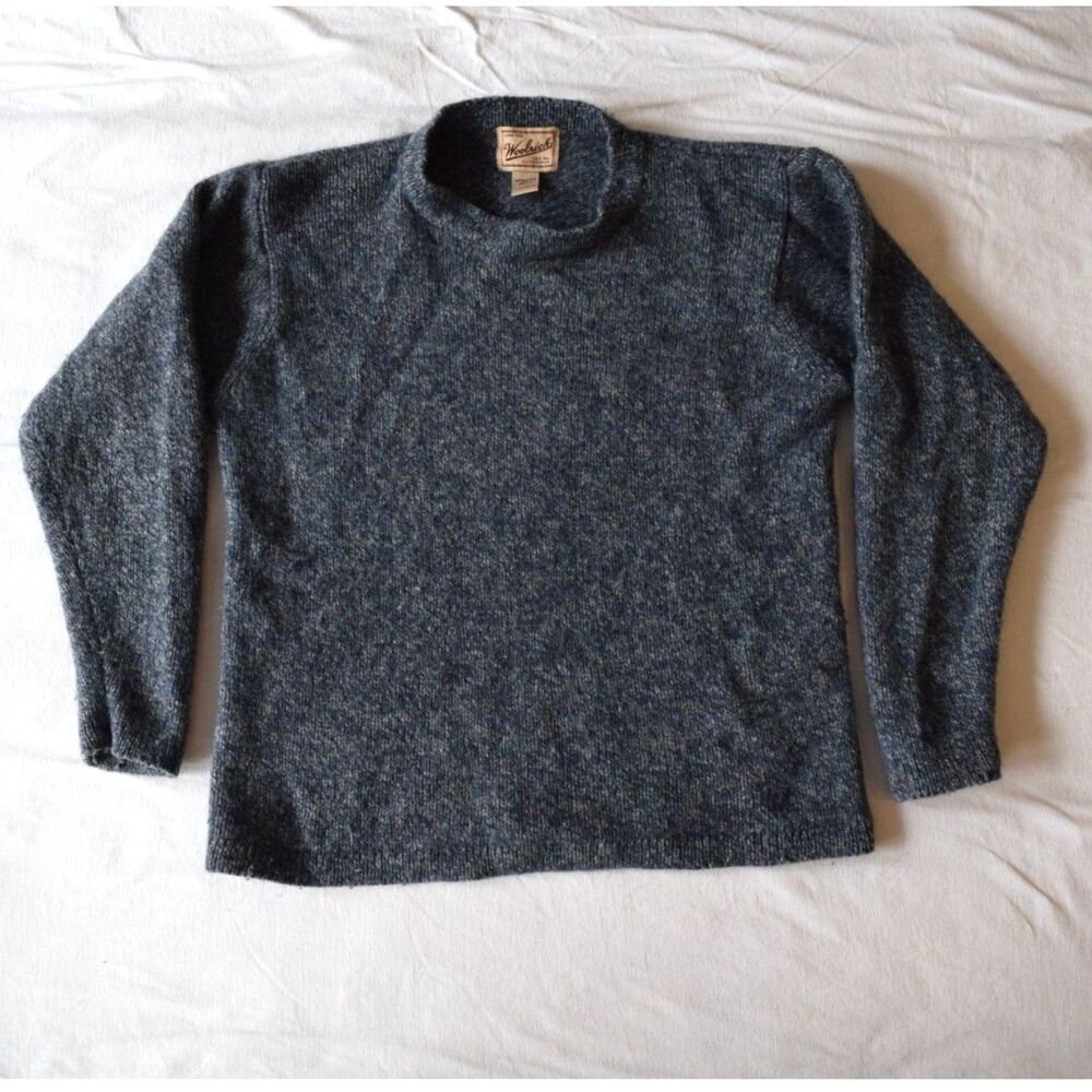 Vintage Woolrich Blue/gray Mockneck Sweater